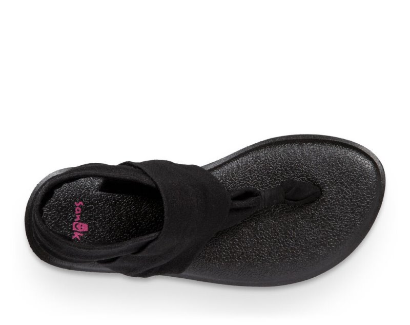 Sanuk Yoga Sling Burst Kids' Sandals Black | Canada 299MQZ